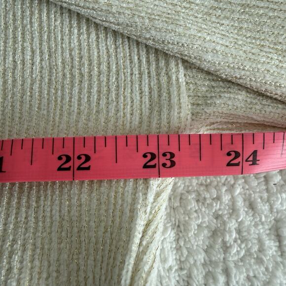 Berkley Jensen Womens White Ribbed Sweater Size Large Vanilla Girl Casual Fairy - Picture 7 of 10